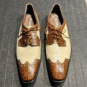 Stacy Adams || 13M Brown Leather Sole Cap Toe Galletti Oxfords